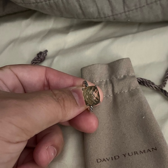 David Yurman Classic Cable Ring - cushion cut morganite size 8 - Picture 4 of 9